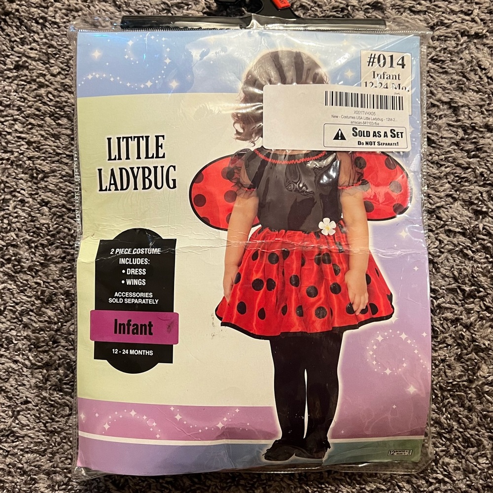 Lady bug costume 12-24 months